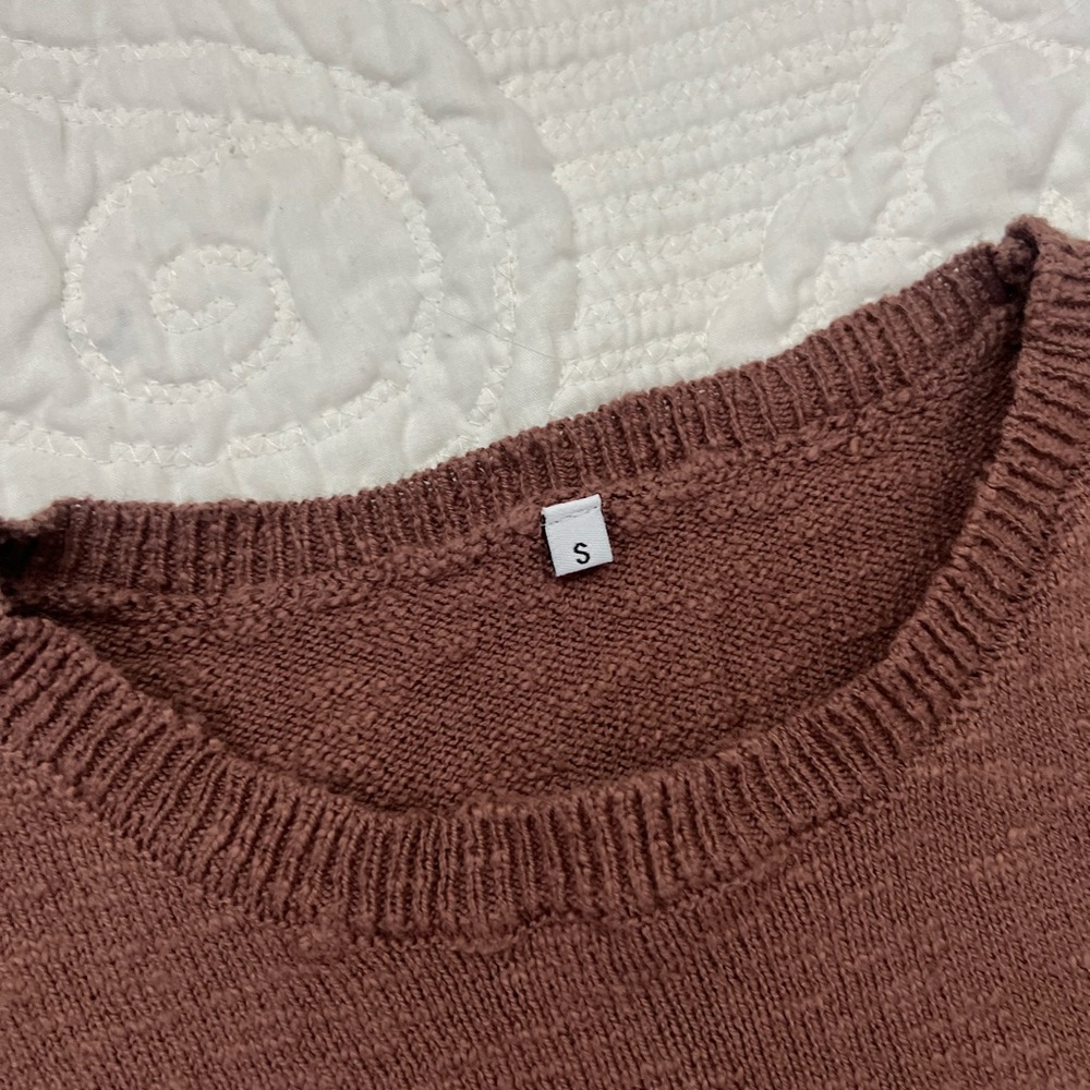 Brown Shorts Sweater Set Size Small - Picture 3 of 6